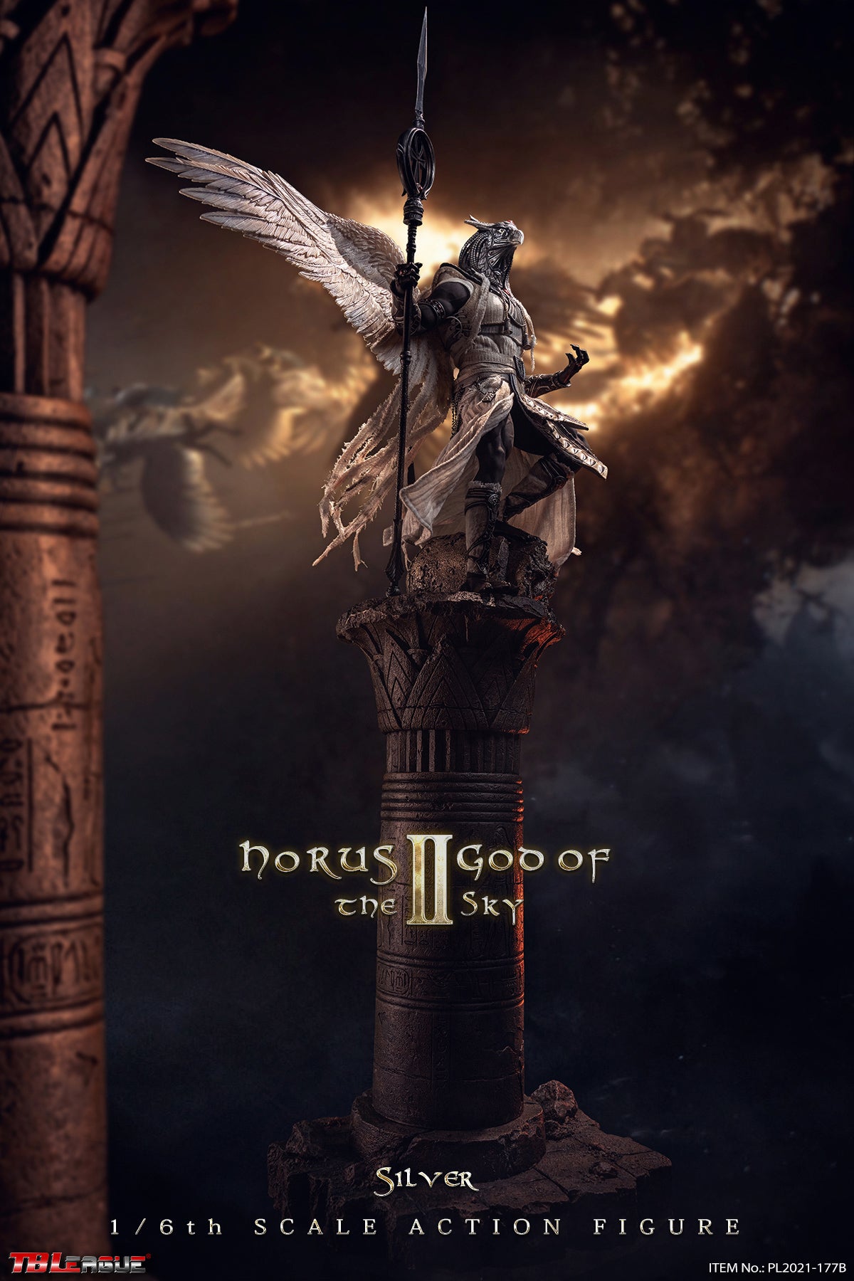 PRE-ORDER Horus God of the Sky: Silver 1/6