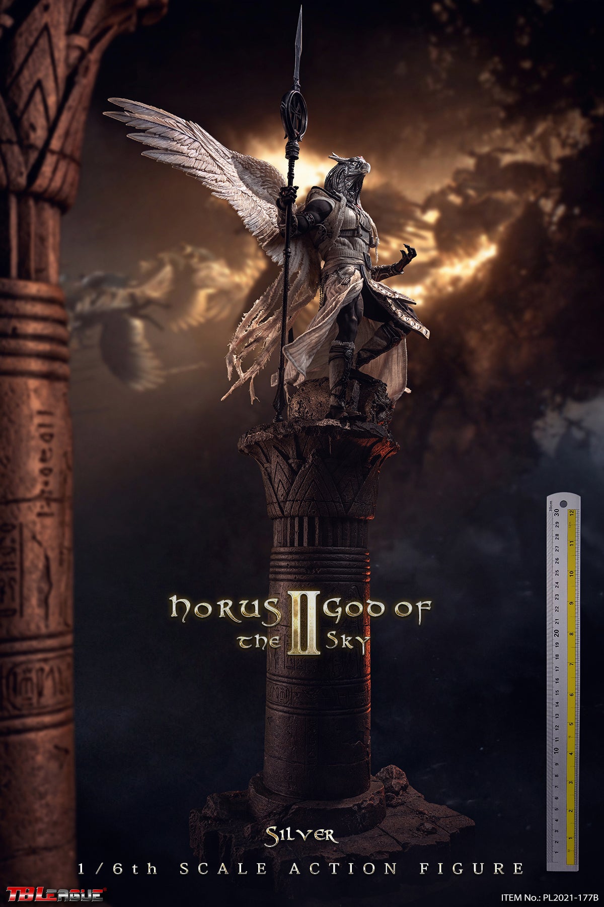 PRE-ORDER Horus God of the Sky: Silver 1/6