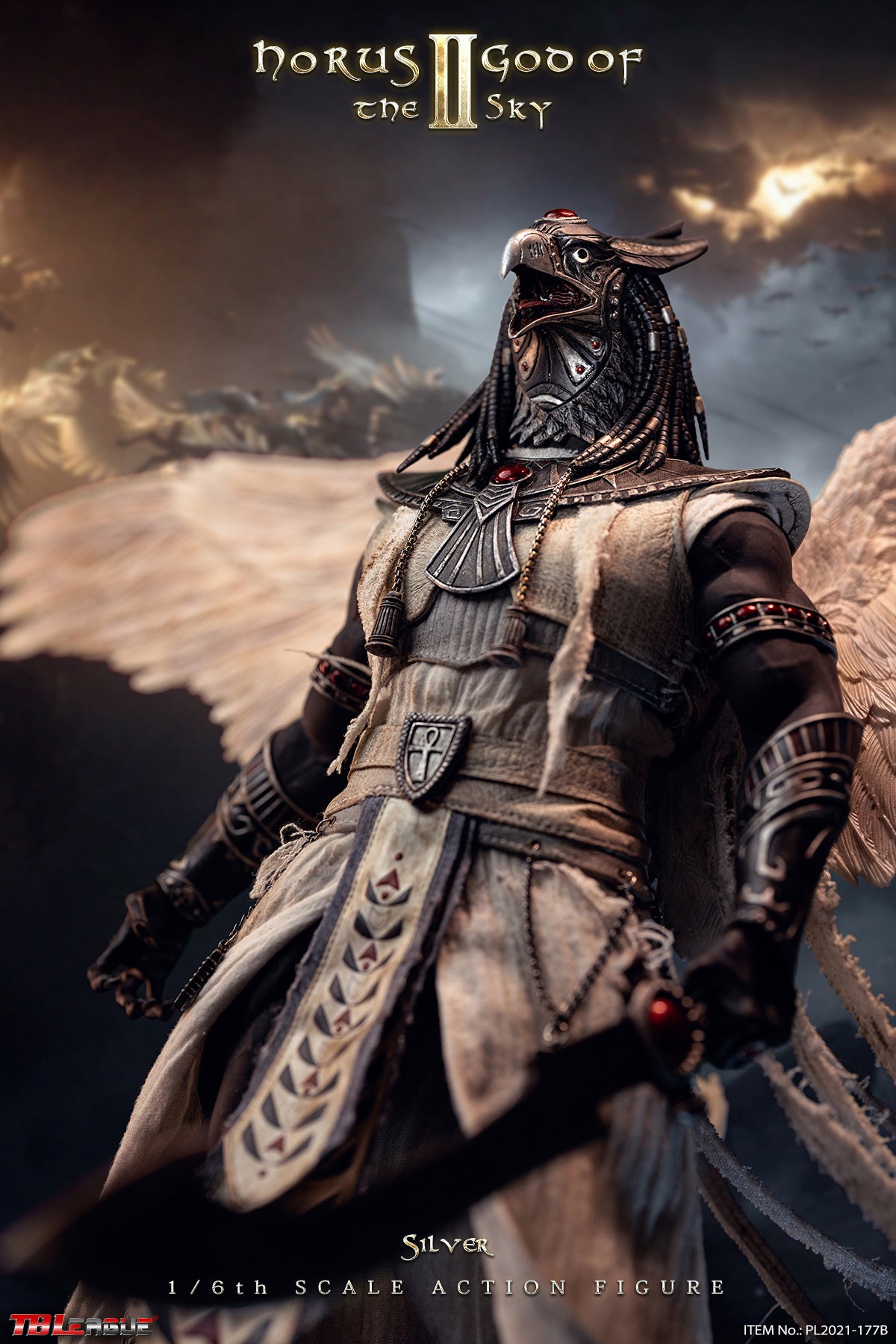 PRE-ORDER Horus God of the Sky: Silver 1/6