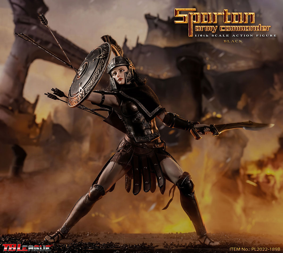 PRE-ORDER Spartan Army Commander: Black 1/6
