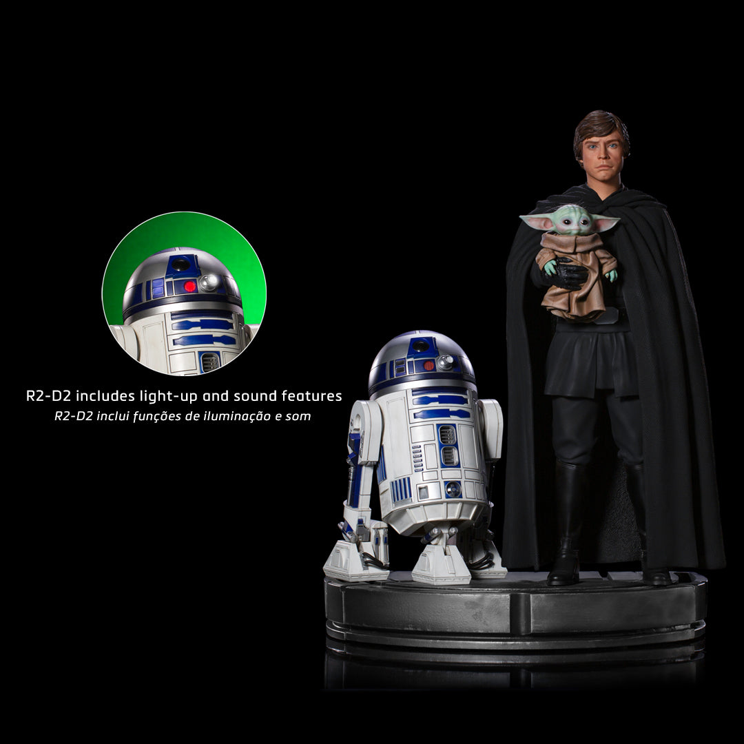 PRE-ORDER Star Wars: The Mandalorian - Luke Skywalker, R2-D2 and Grogu Legacy Replica 1/4