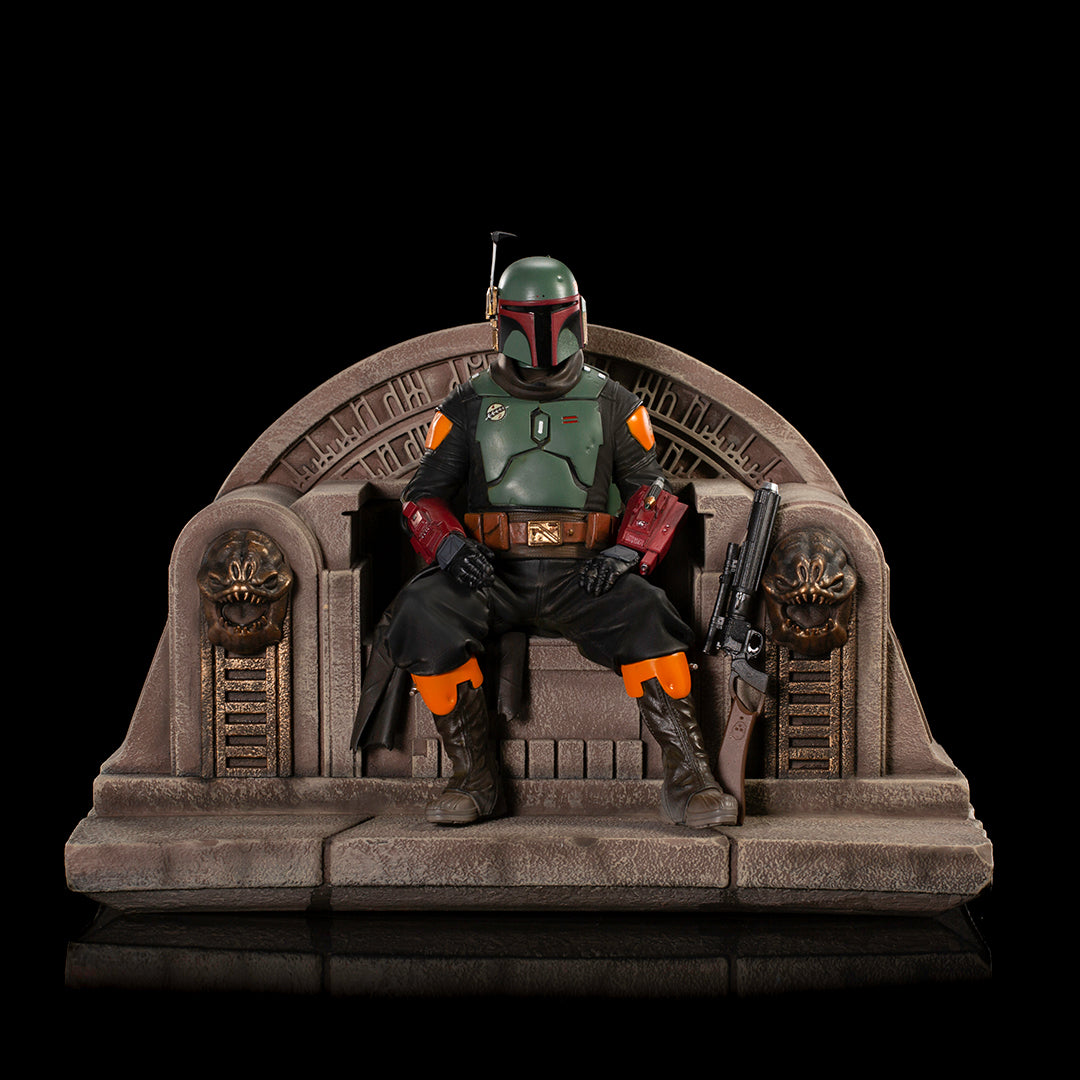 PRE-ORDER The Mandalorian - Boba Fett on Throne Deluxe Art Scale 1/10