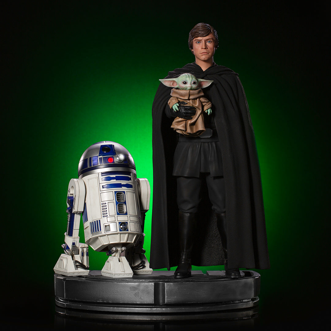 PRE-ORDER Star Wars: The Mandalorian - Luke Skywalker, R2-D2 and Grogu Legacy Replica 1/4