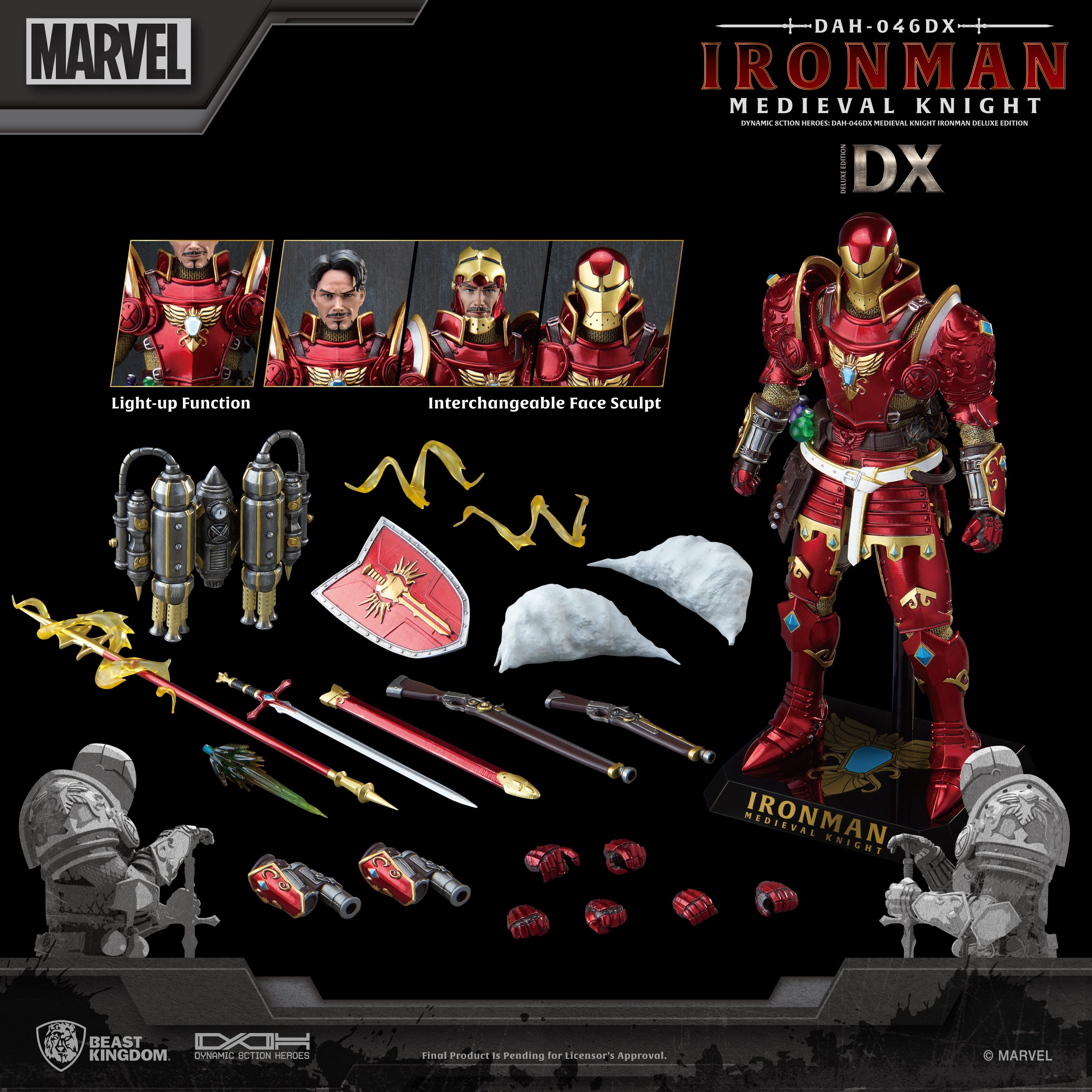PRE-ORDER Dynamic 8action Heroes - Medieval Knight Iron Man: Deluxe