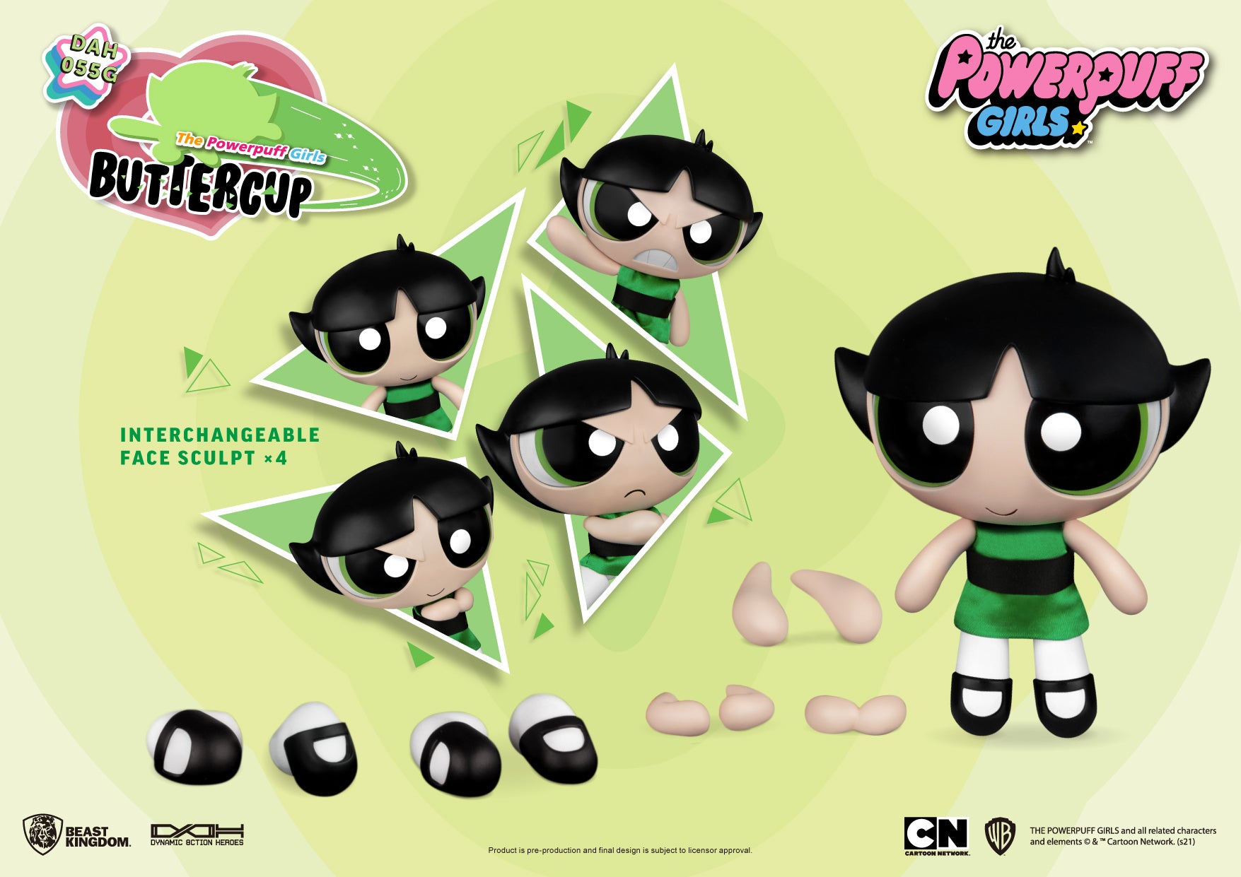 PRE-ORDER Dynamic 8action Heroes - Powerpuff Girls - Buttercup