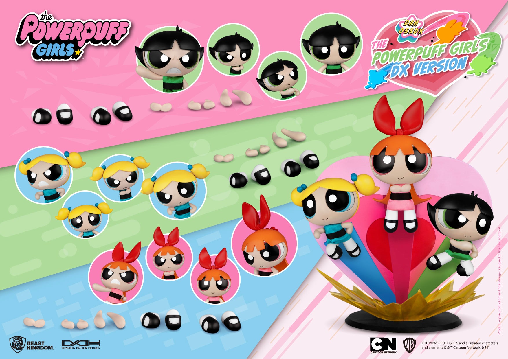 PRE-ORDER Dynamic 8action Heroes - Powerpuff Girls DX Set