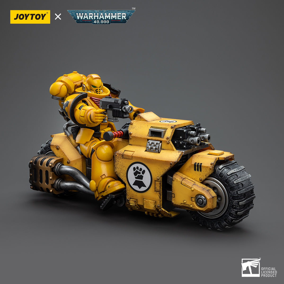 PRE-ORDER Warhammer 40k - Imperial Fists - Raider-pattern Combat Bike 1/18