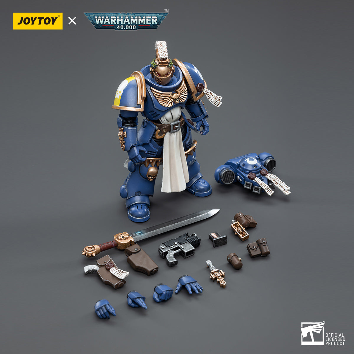 PRE-ORDER Warhammer 40K - Ultramarines - Primaris Company Champion Brother Parnaeus 1/18
