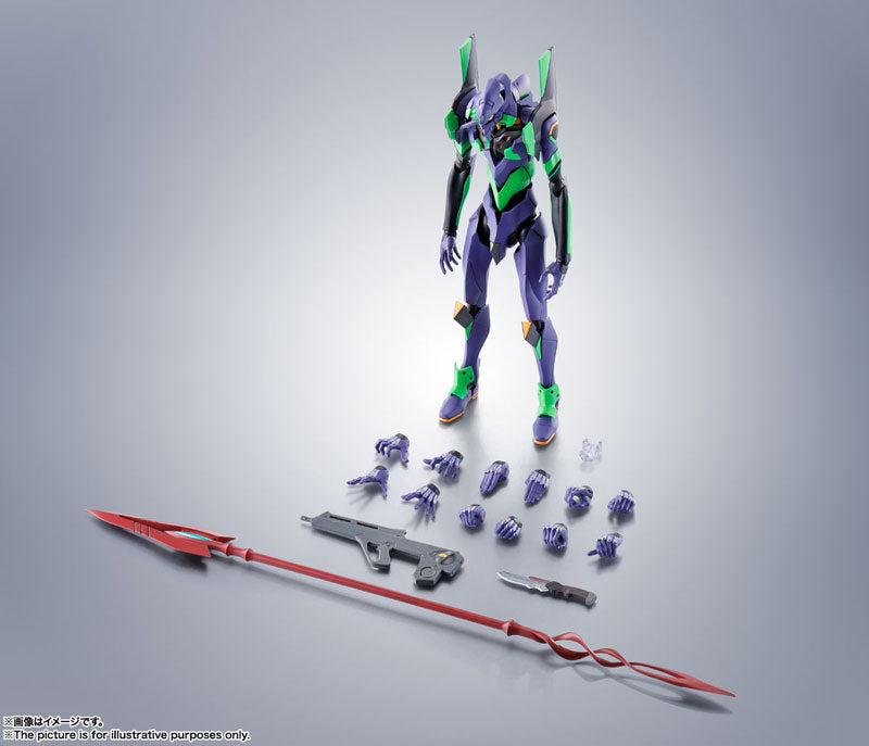 PRE-ORDER Robot Spirits <SIDE EVA> - Rebuild of Evangelion - EVA-01 + Spear of Cassius: Renewal Color Edition