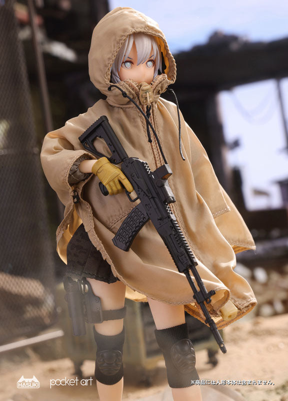 PRE-ORDER pocket art Series PA003 - Rifleman Sasha Habe + Tactical Raincoat 1/12