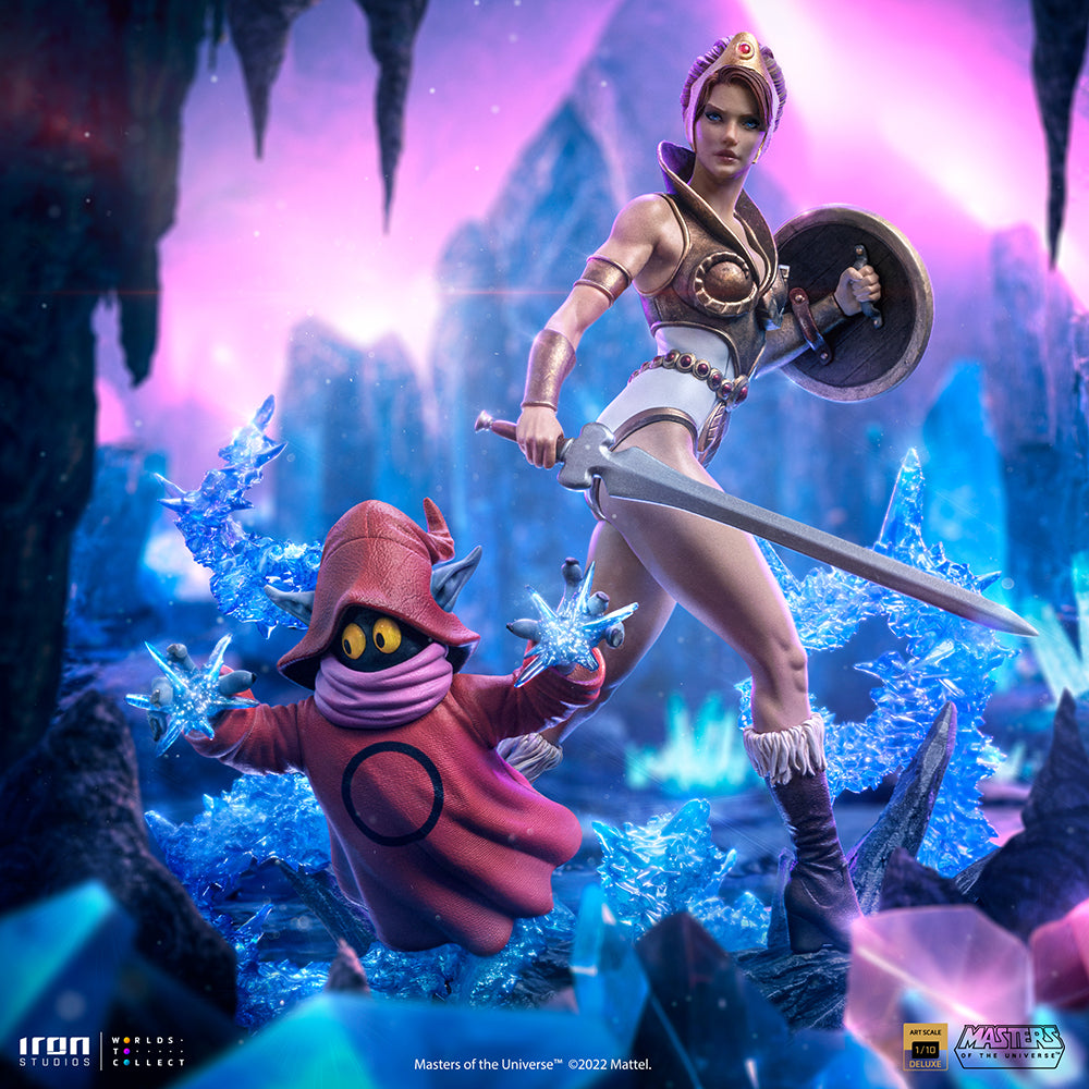 PRE-ORDER Masters of the Universe - Teela and Orko Deluxe Art Scale 1/10
