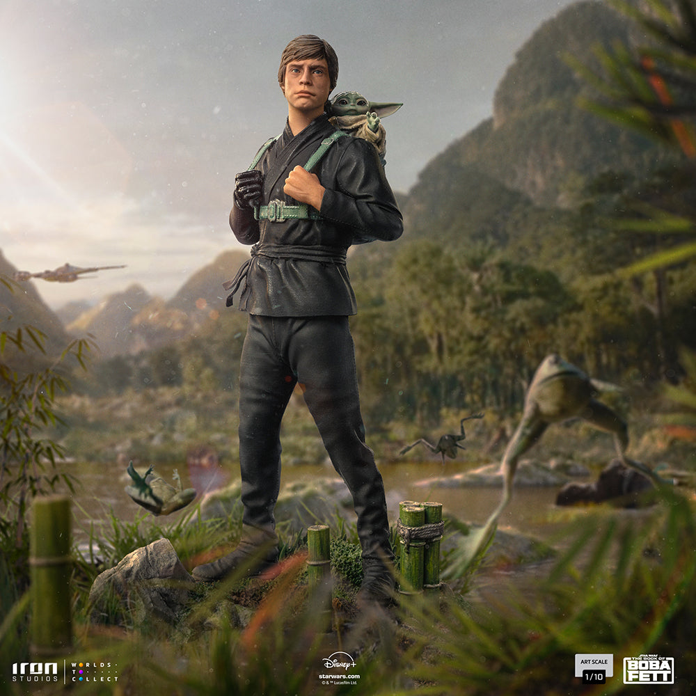 PRE-ORDER Star Wars: The Book of Boba Fett - Luke Skywalker and Grogu Training Version Art Scale 1/10