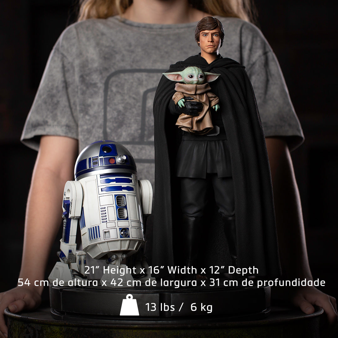 PRE-ORDER Star Wars: The Mandalorian - Luke Skywalker, R2-D2 and Grogu Legacy Replica 1/4