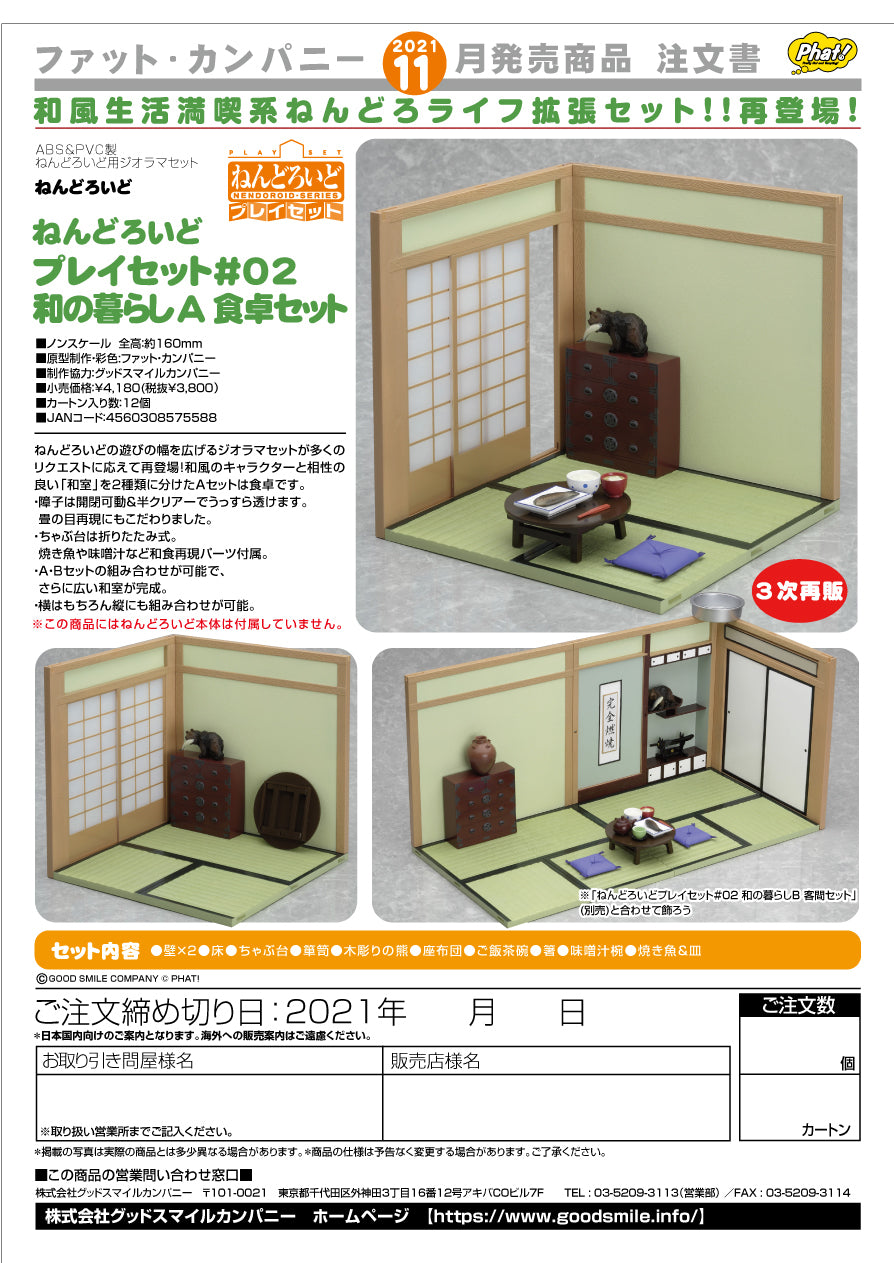 IN-STOCK Phat! - Nendoroid Playset #02: Japanese Life Set A - Dining Set (4th Release)