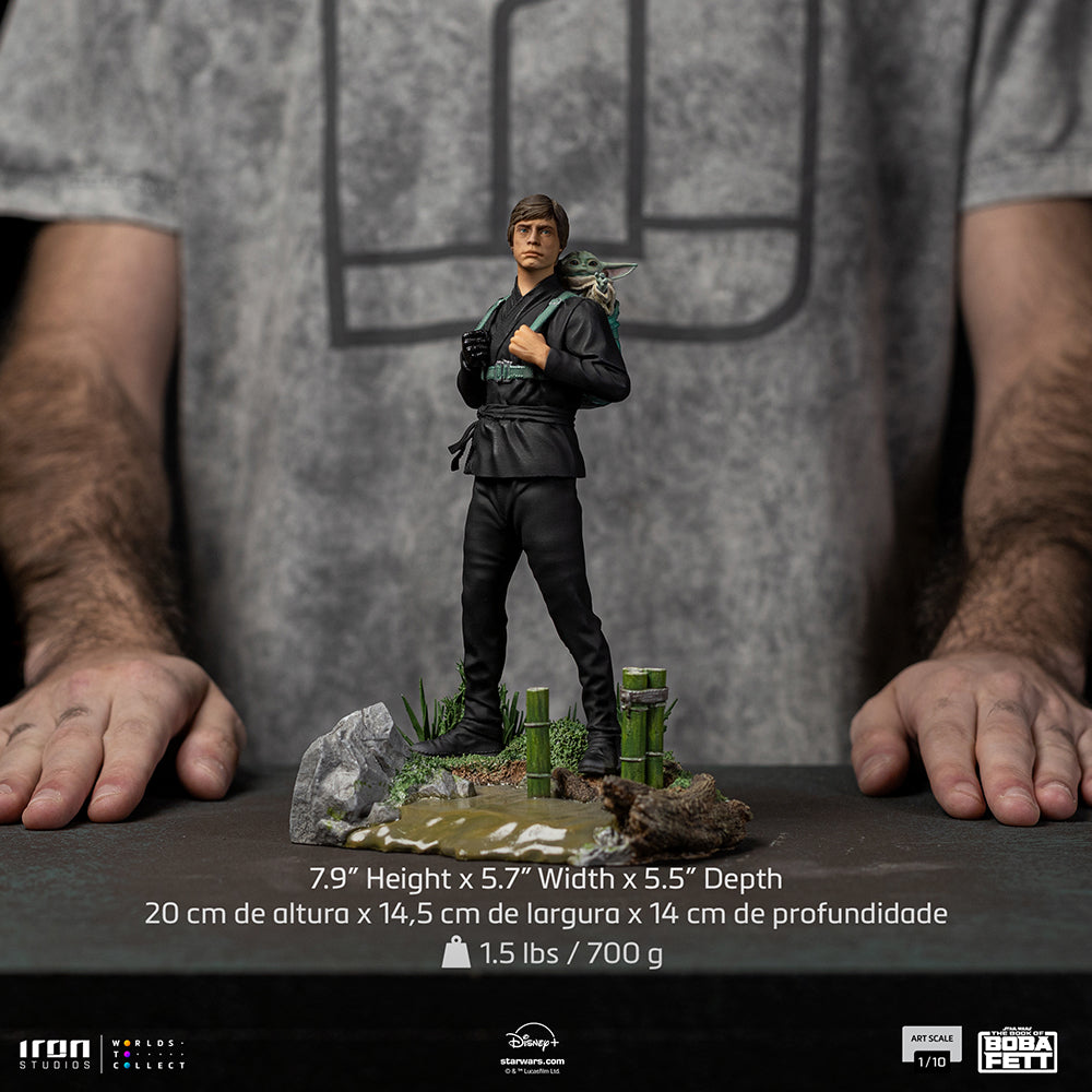 PRE-ORDER Star Wars: The Book of Boba Fett - Luke Skywalker and Grogu Training Version Art Scale 1/10