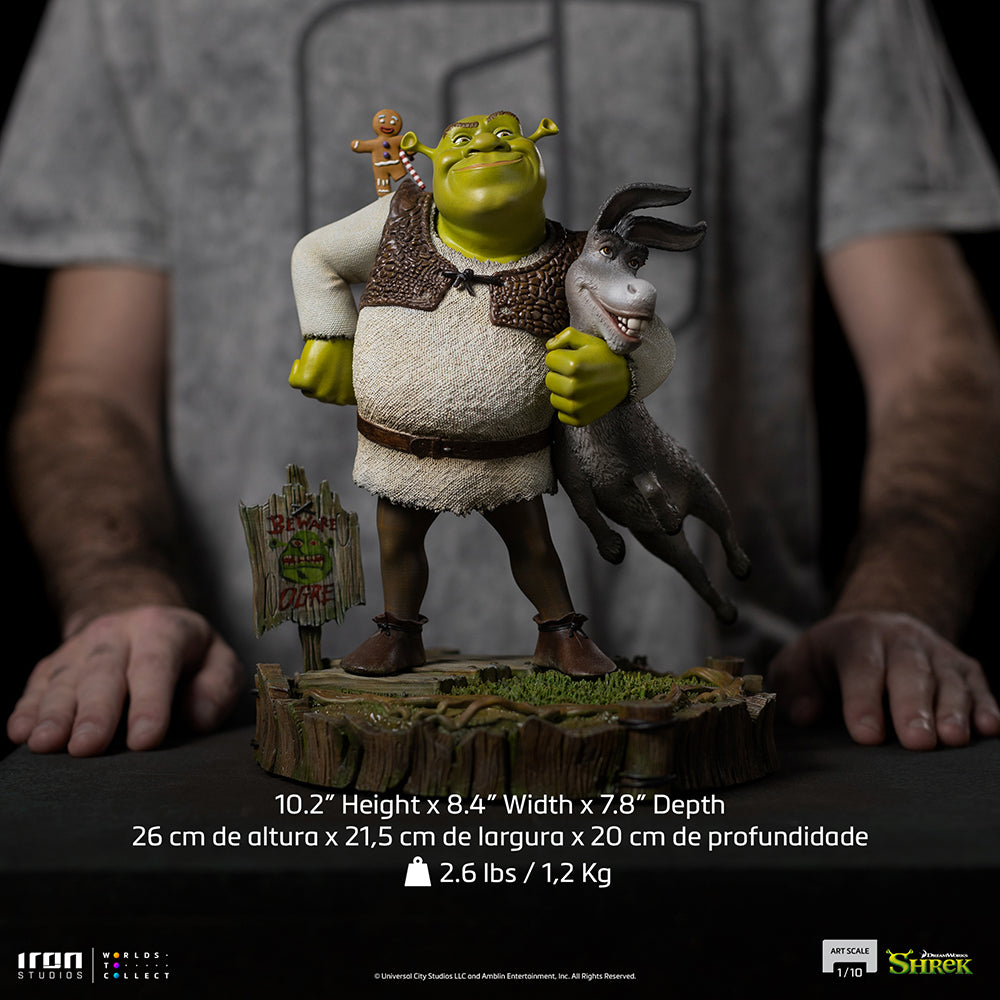 PRE-ORDER Shrek - Shrek, Donkey and The Gingerbread Man Deluxe Art Scale 1/10