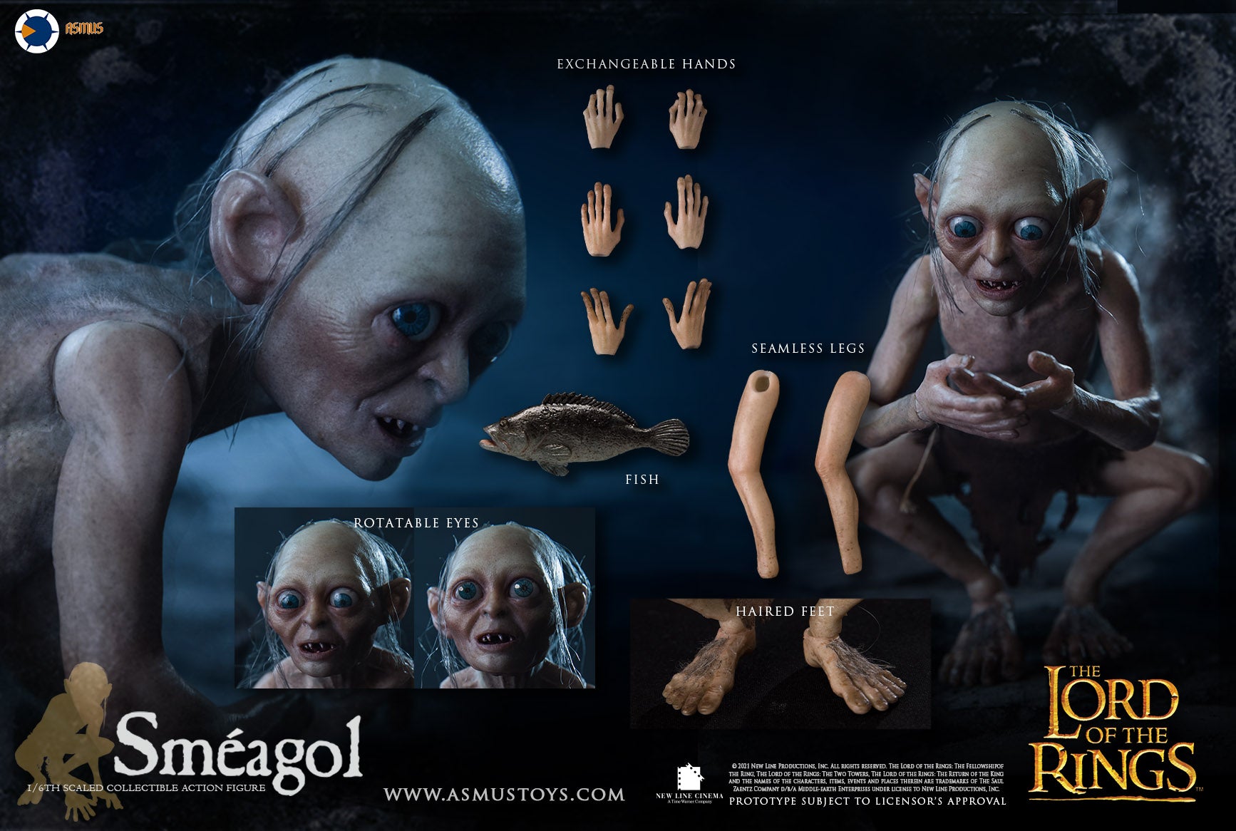 PRE-ORDER Lord of the Rings - Smeagol 1/6