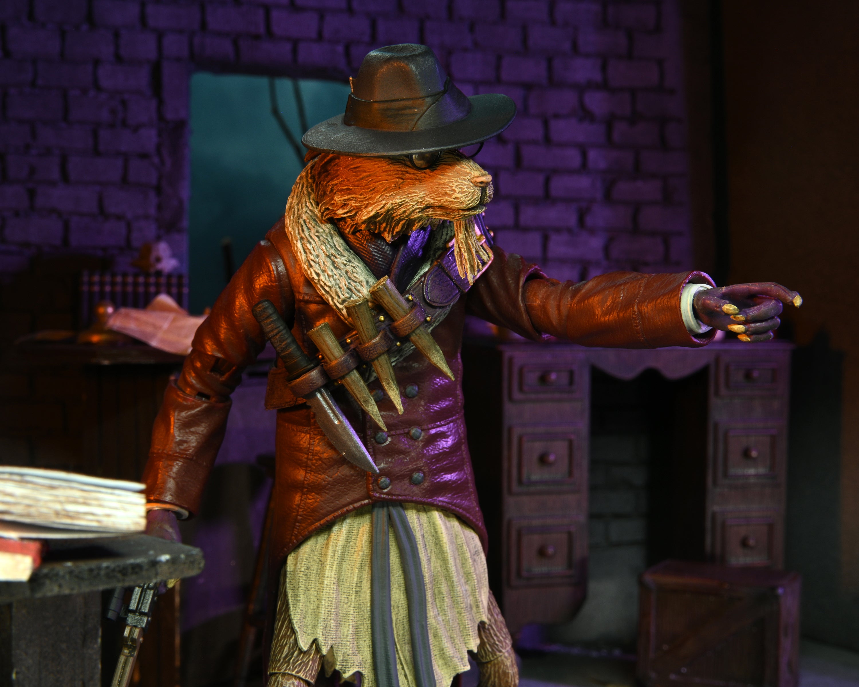 PRE-ORDER 7-inch Action Figure - Universal Monster x TMNT - Ultimate Splinter as Van Helsing