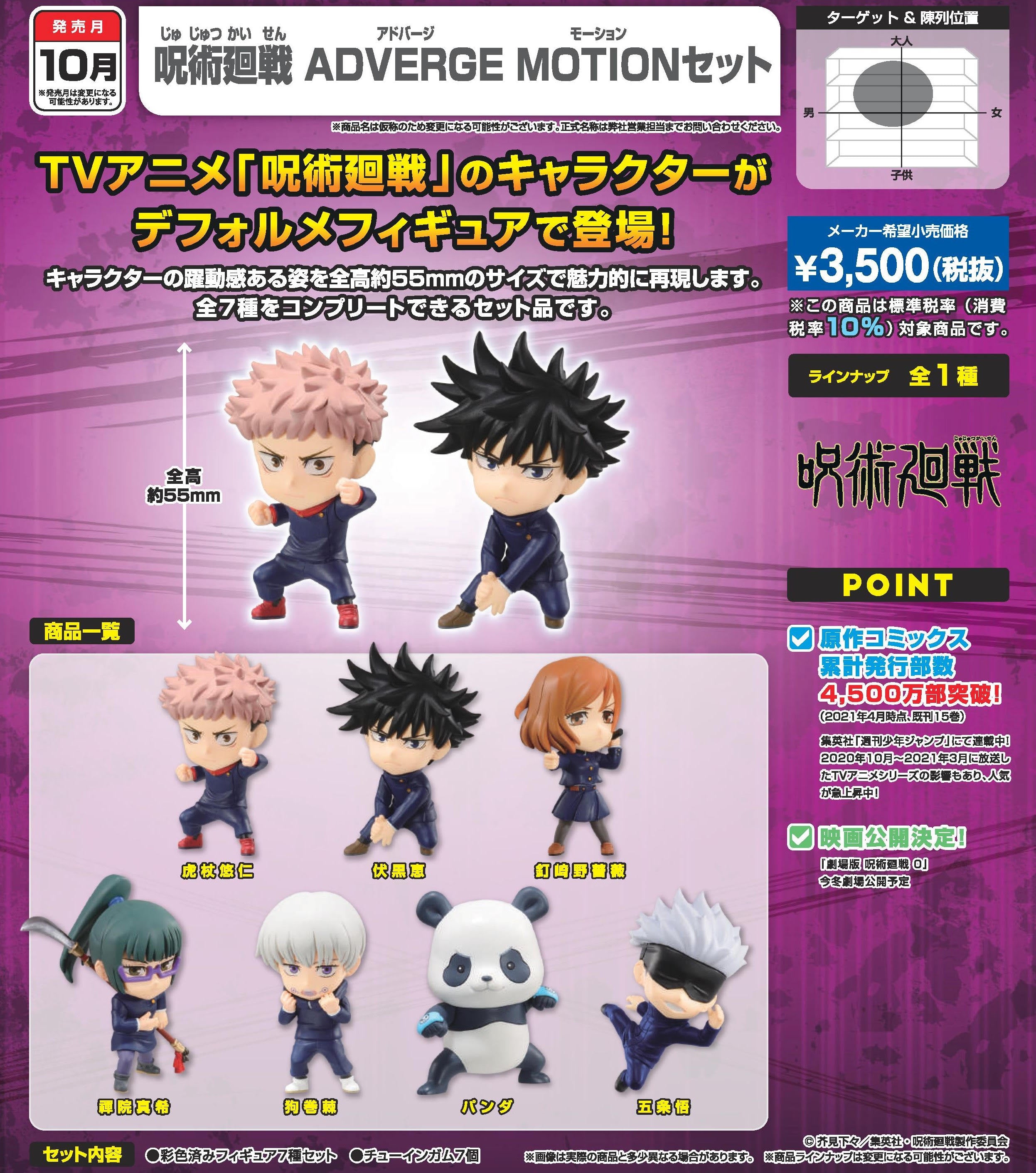 PRE-ORDER Jujutsu Kaisen Adverge Motion [Set of 7]