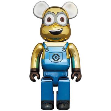 PRE-ORDER BE@RBRICK - DAVE CHROME Ver. 100%&400% set