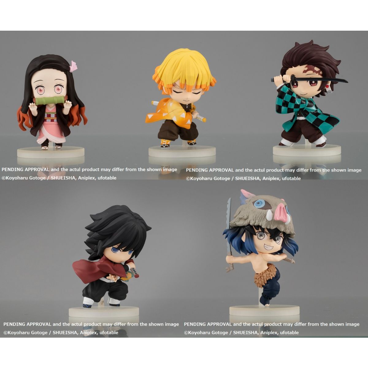 PRE-ORDER Chibi Masters - Demon Slayer: Kimetsu no Yaiba - Tanjiro Kamado, Nezuko Kamado, Zenitsu Agatsuma, Inosuke Hashibira & Giyu Tomioka [Set of 5]