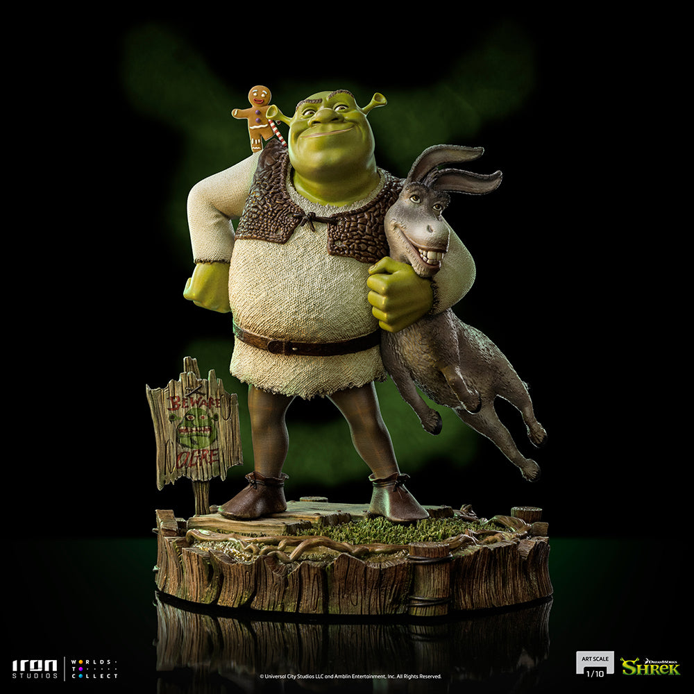 PRE-ORDER Shrek - Shrek, Donkey and The Gingerbread Man Deluxe Art Scale 1/10