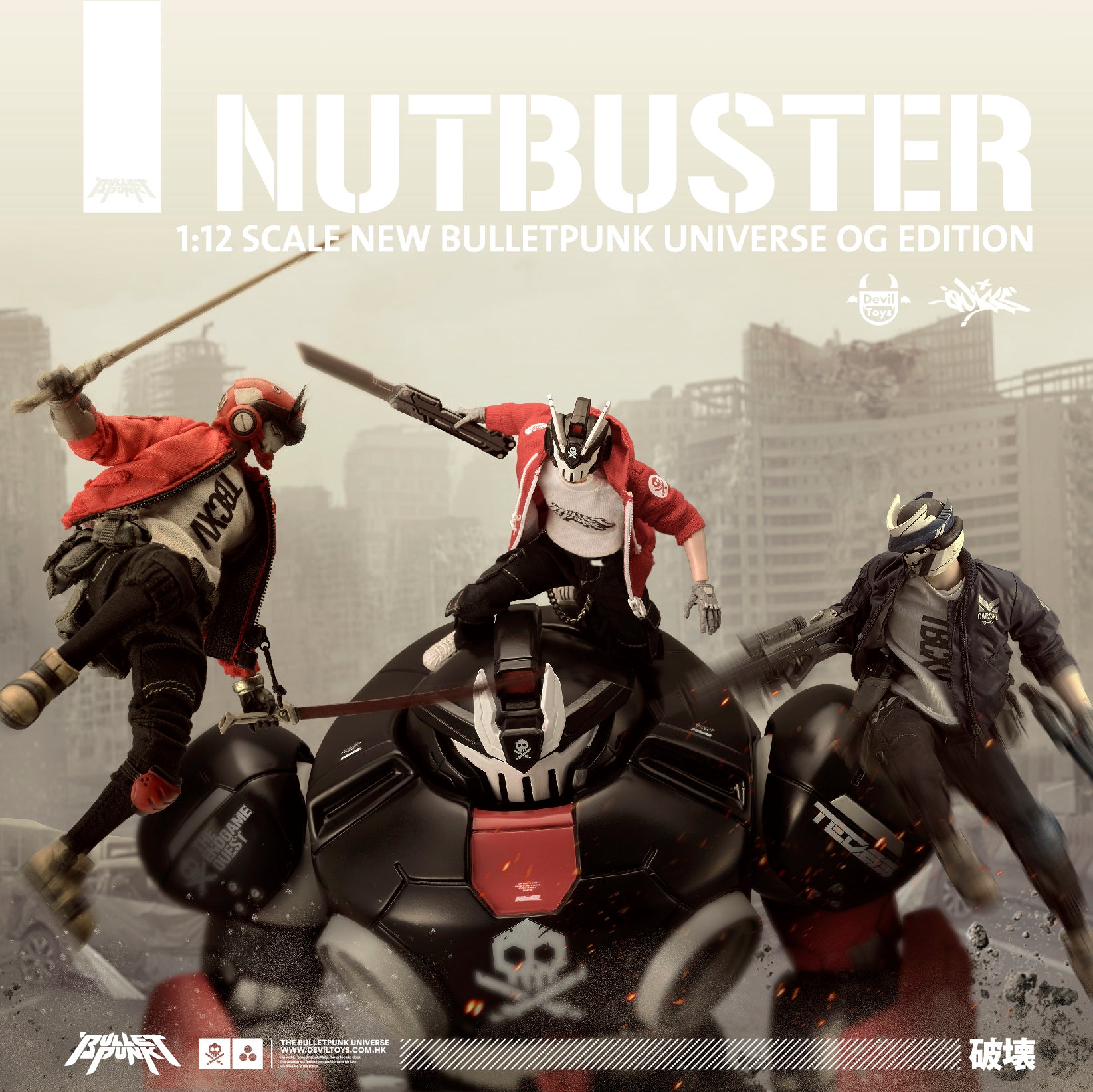 PRE-ORDER Quiccs - TEQ63 - OG RED & NUTBUSTER SET: New Bulletpunk Universe OG Edition 1/12