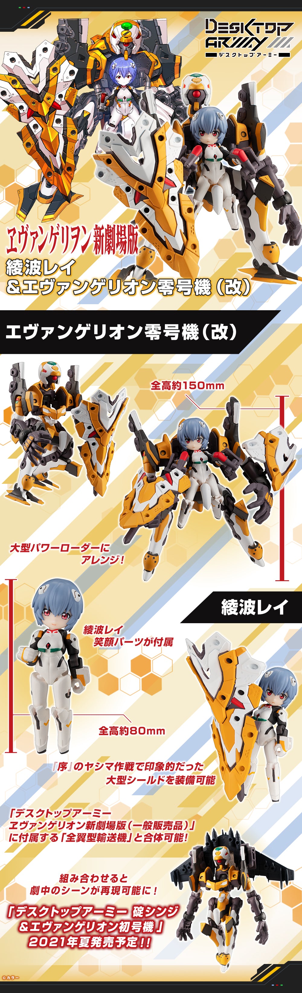 PRE-ORDER Desktop Army - Rebuild of Evangelion - Rei Ayanami and Eva Unit-00