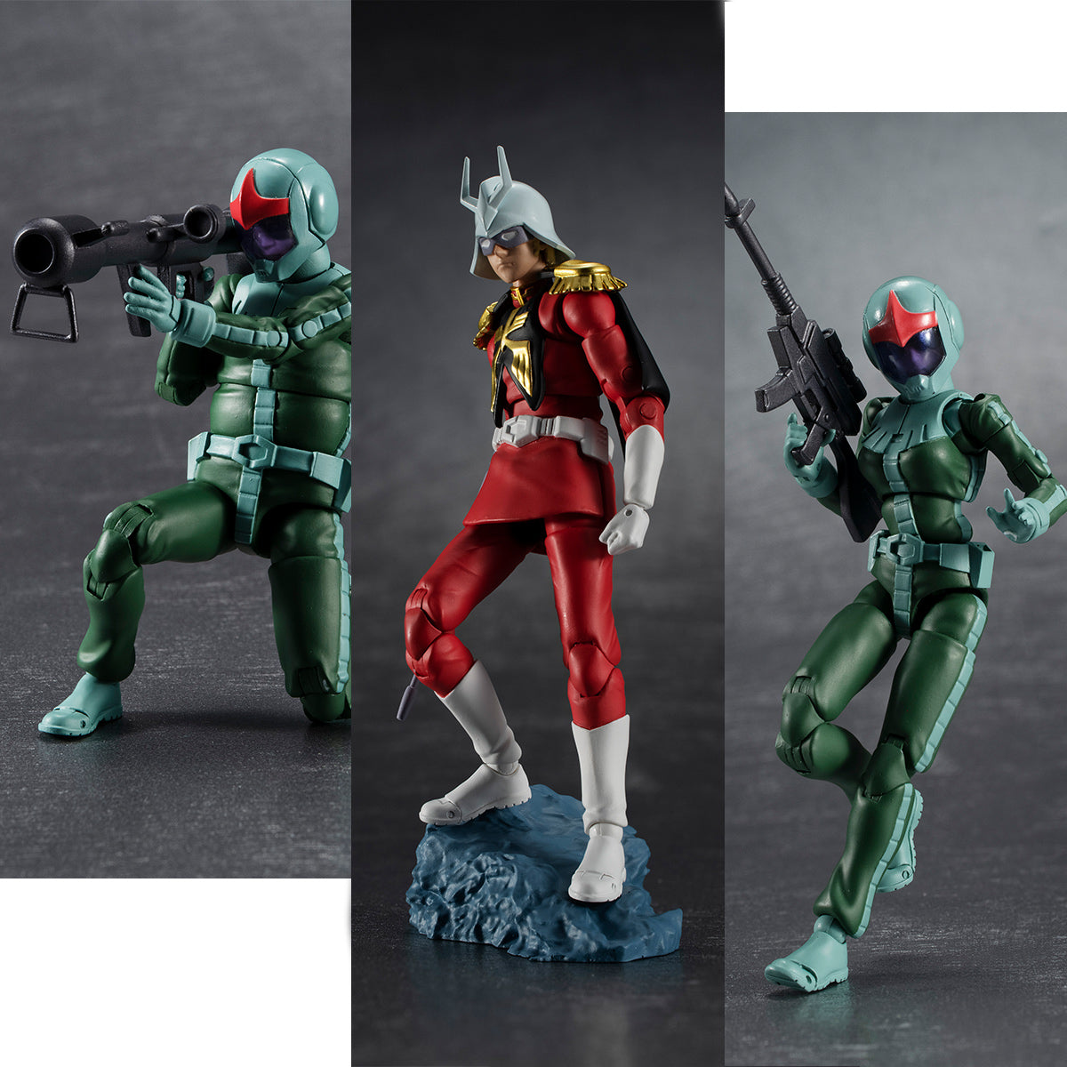 PRE-ORDER G.M.G. - Mobile Suit Gundam - Principality of Zeon - Normal Suits 04 & 05 + Char Aznable Set [EXCLUSIVE]