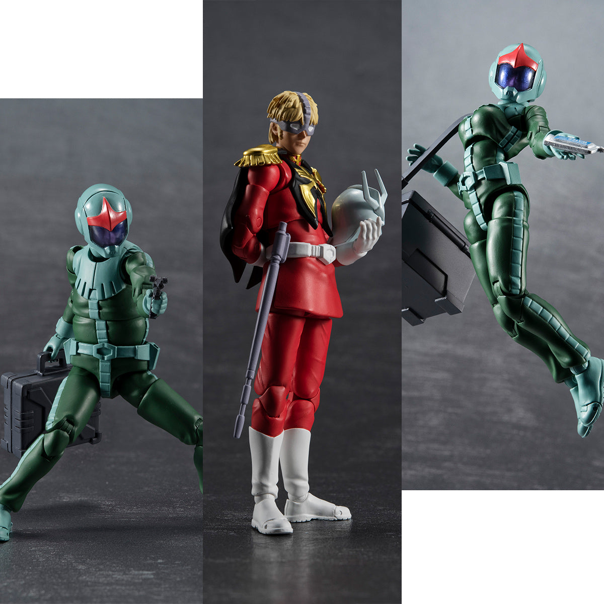 PRE-ORDER G.M.G. - Mobile Suit Gundam - Principality of Zeon - Normal Suits 04 & 05 + Char Aznable Set [EXCLUSIVE]