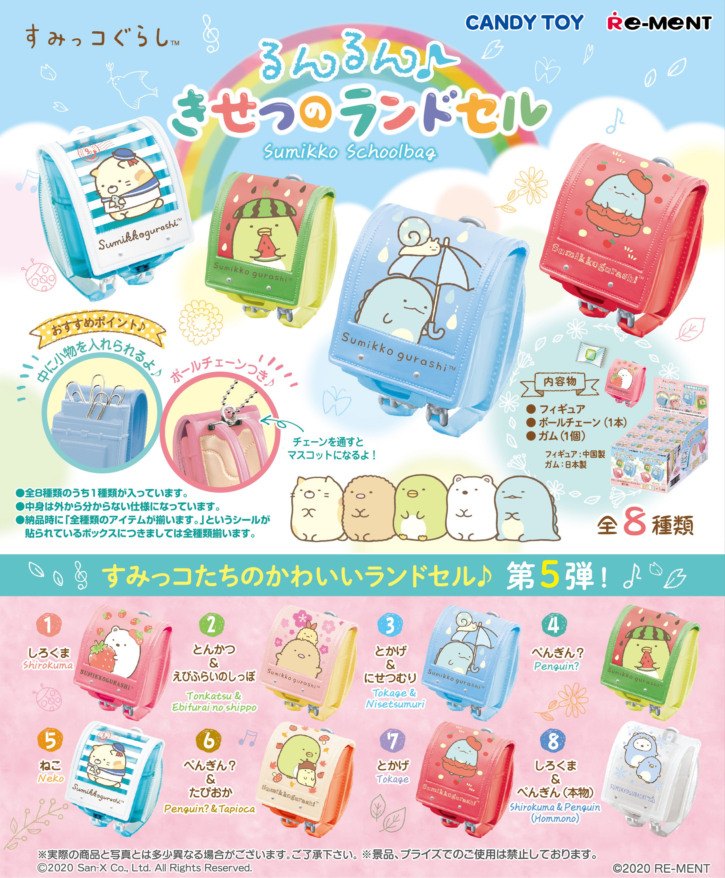 PRE-ORDER Sumikko Gurashi Series - Sumikko Schoolbag [Box of 8]