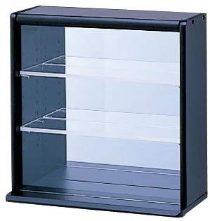 Collection Case Mini Transparent Acylic - Shelf Type - Black (W25 x H25 x D12 cm)