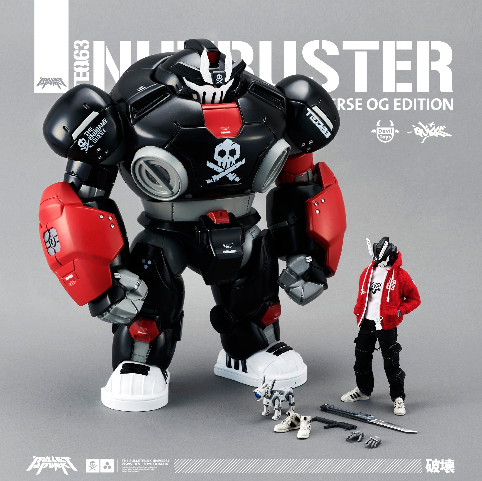 PRE-ORDER Quiccs - TEQ63 - OG RED & NUTBUSTER SET: New Bulletpunk Universe OG Edition 1/12